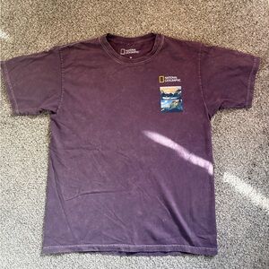 National Geographic Men's Purple Short-Sleeve Nature Graphic Tee